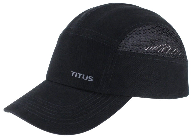 TITUS Lightweight Safety Bump Cap - Baseball Style Protective Hat (Black Vented) - Image 1